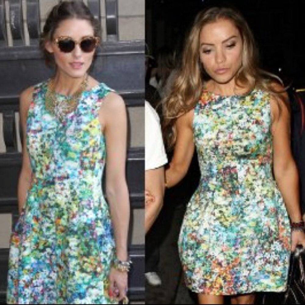 Zara Multicolor Floral-Print Mini Dress